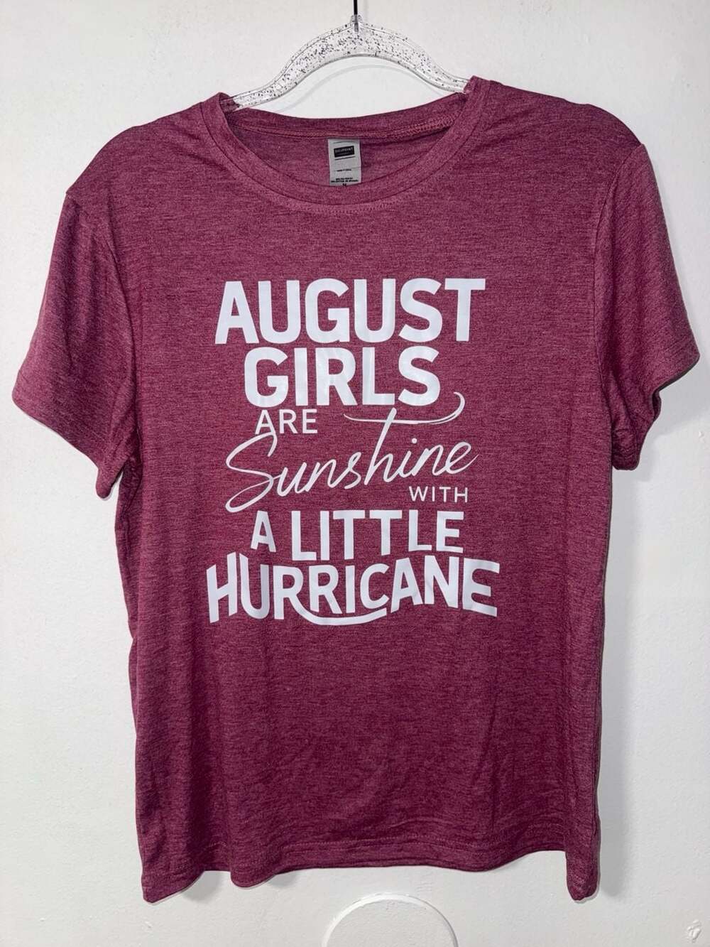 Digiprint Apparel August Girls Are Sunshine With A Little Hurricane T-Shirt Size